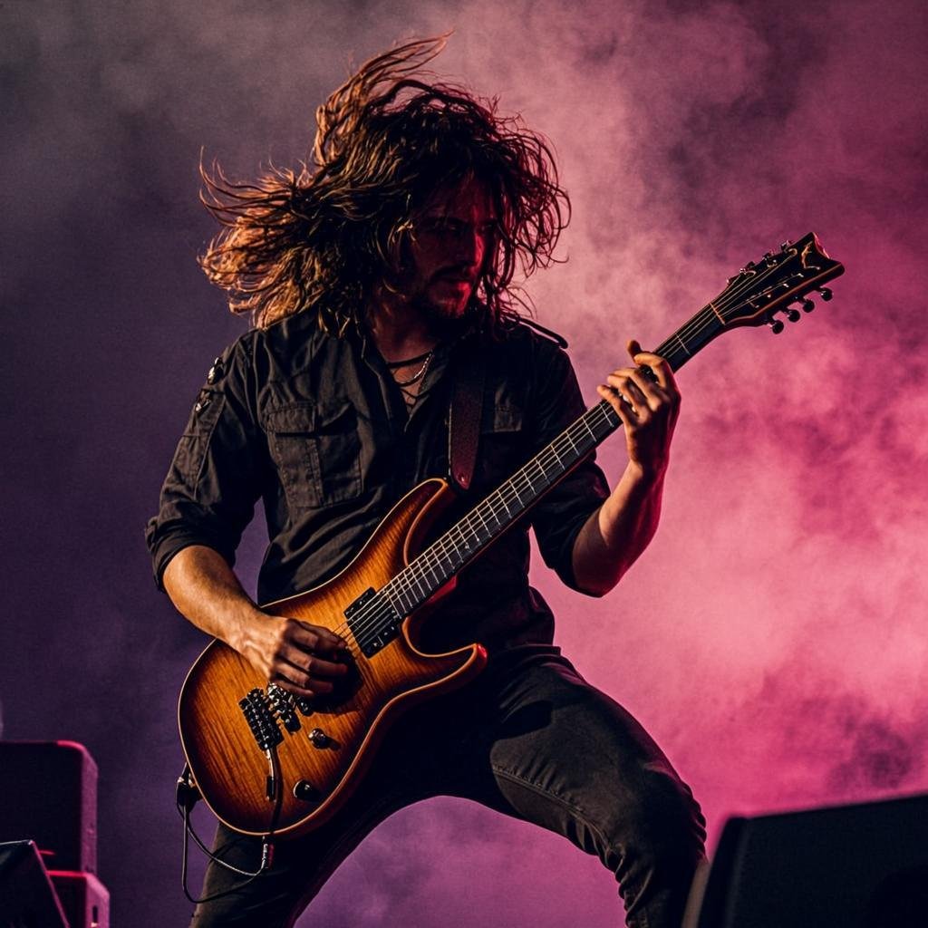 Metal Guitarist on Stage